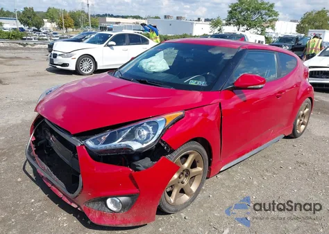 2016 Hyundai Veloster Turbo z USA, uszkodzony, nr VIN KMHTC6AE5GU304098